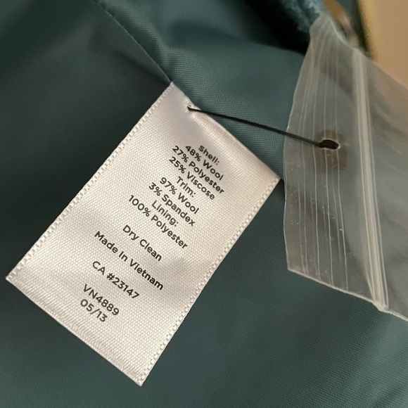 Talbots Teal Blue Woolblend Blazer Size 4 - Picture 11 of 13